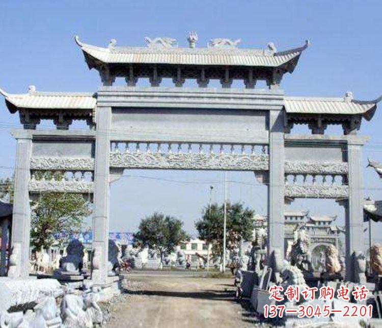 哈尔滨仿古牌坊石雕精美定制