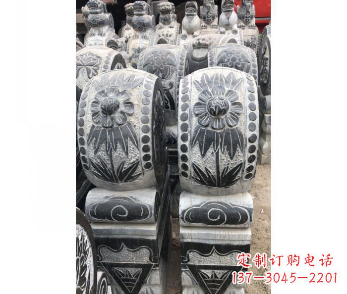哈尔滨仿古石门墩镇宅抱鼓石雕塑