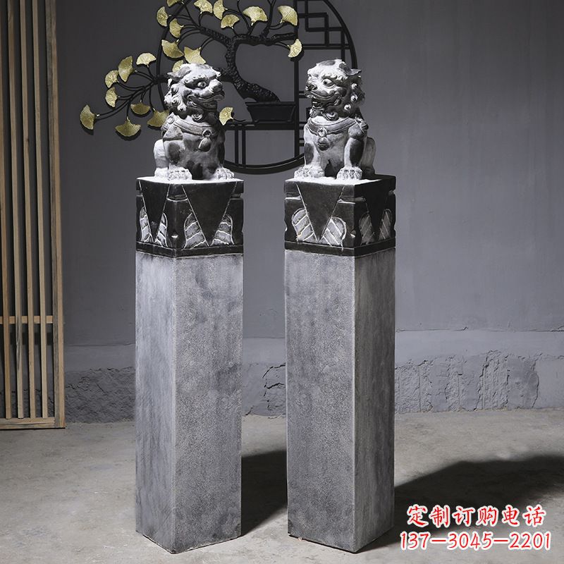 哈尔滨仿古石狮子雕塑