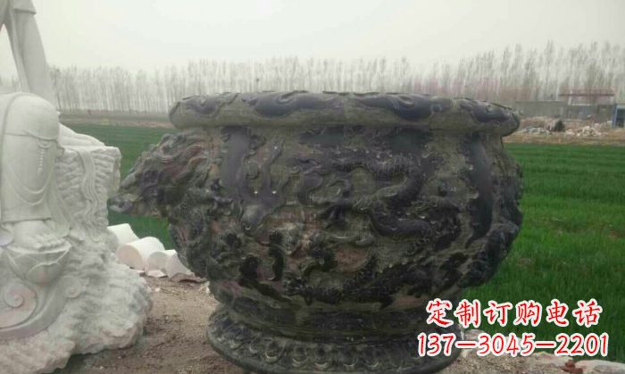 哈尔滨仿古圆形水缸石雕 (2)