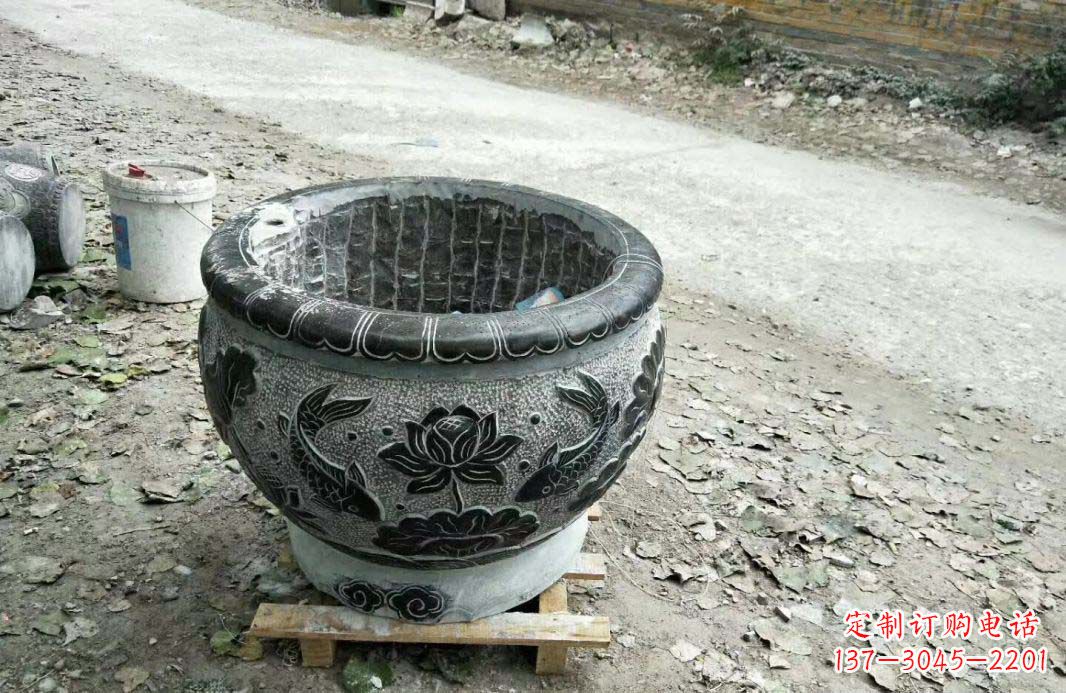 哈尔滨高雅的仿古圆形水缸石雕