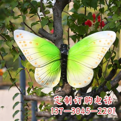 哈尔滨浅绿色蝴蝶雕塑