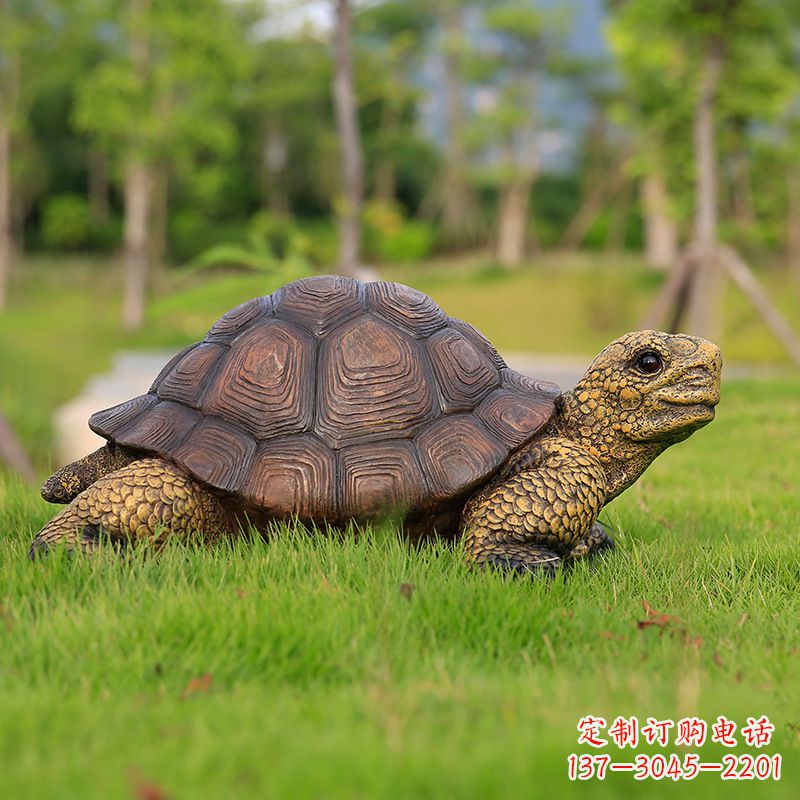 哈尔滨玻璃钢乌龟雕塑草坪摆件