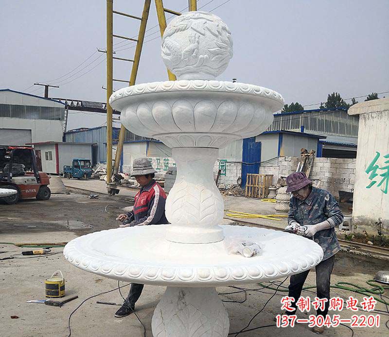 哈尔滨风水球喷泉石雕塑
