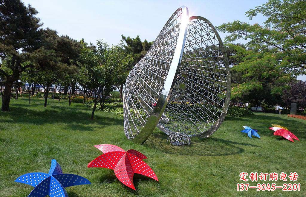 哈尔滨精美不锈钢贝壳海星景观雕塑