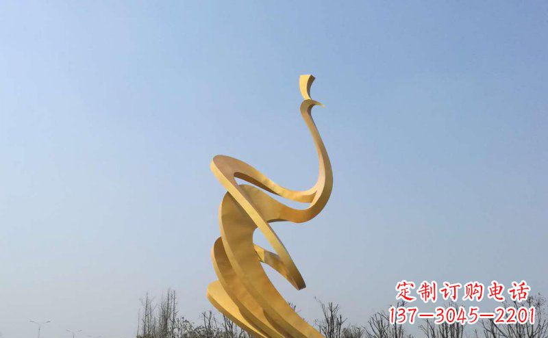 哈尔滨抽象凤凰不锈钢雕塑