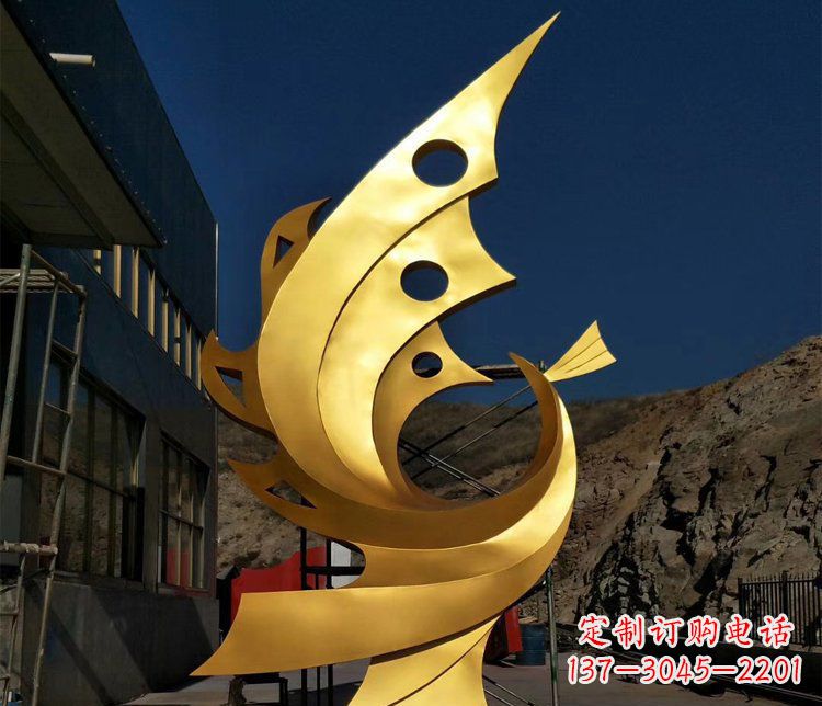 哈尔滨精美不锈钢抽象凤凰景观雕塑