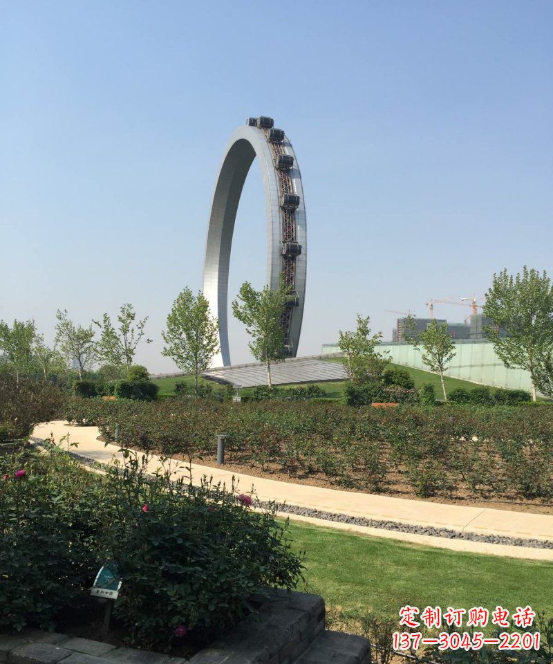 哈尔滨精美摩天轮不锈钢抽象雕塑