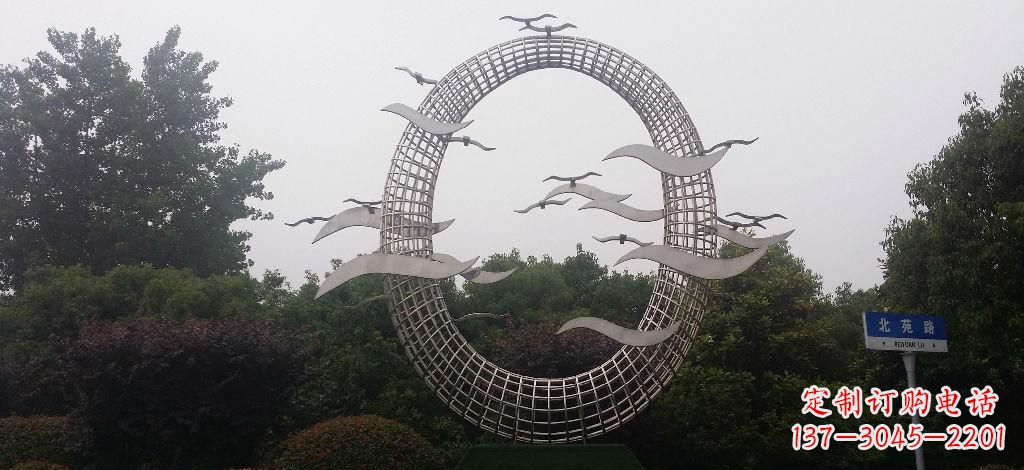 哈尔滨优雅风采,质感之美,赏心悦目的不锈钢海鸥雕塑