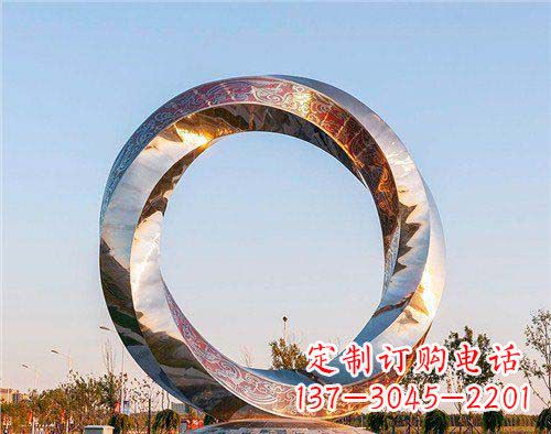 哈尔滨精美的不锈钢圆环景观雕塑