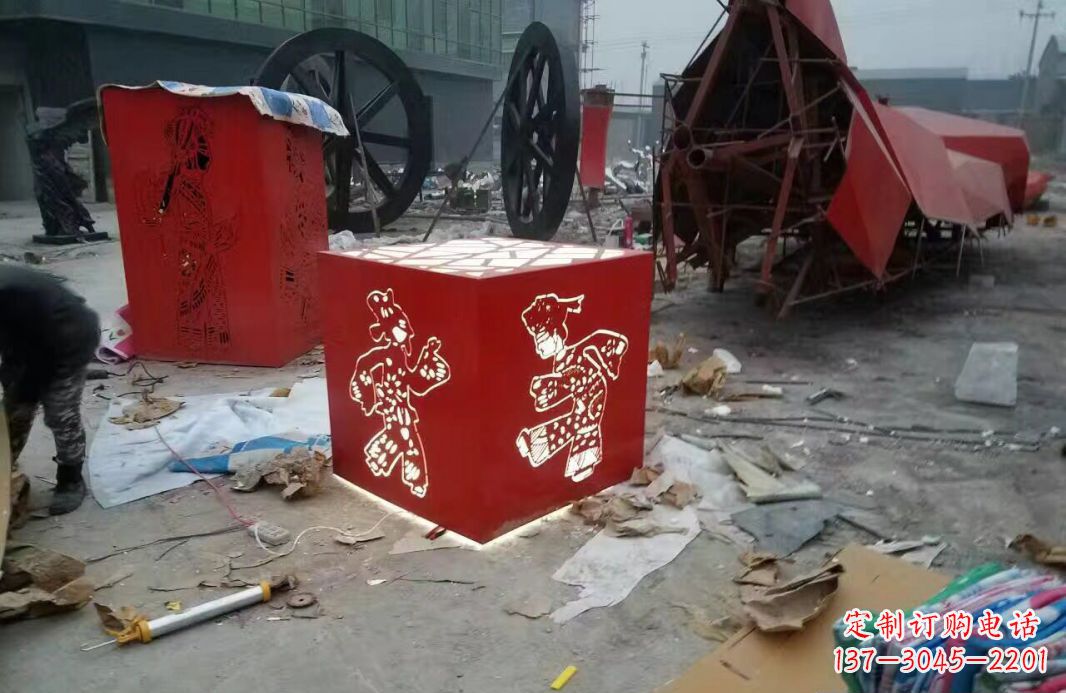 哈尔滨高品质不锈钢皮影戏人物雕塑