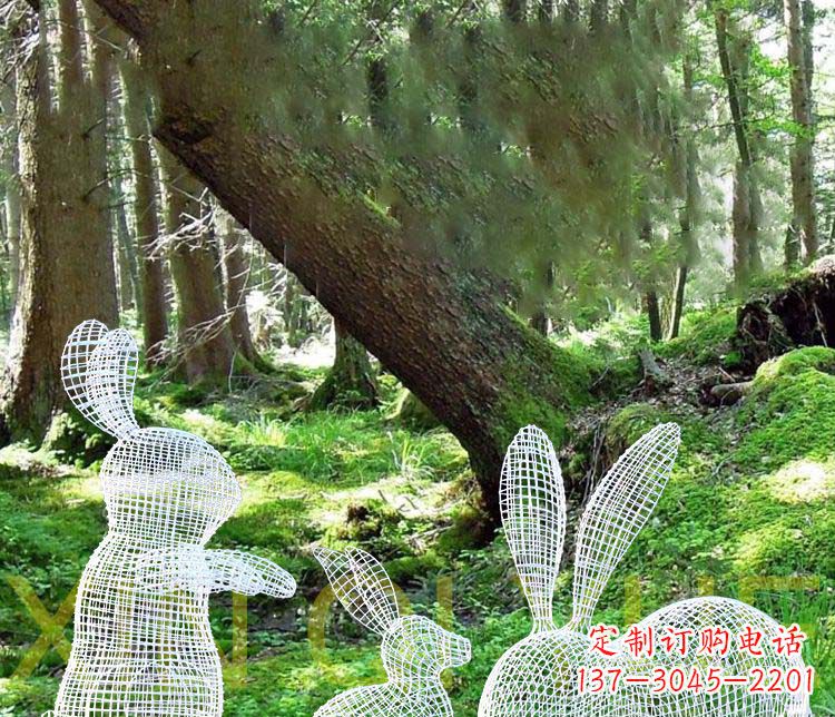 哈尔滨精美兔子雕塑,点缀你的公园