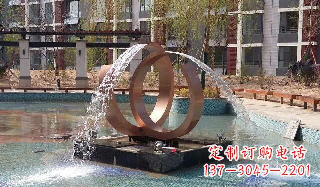 哈尔滨高贵典雅的不锈钢喷泉雕塑