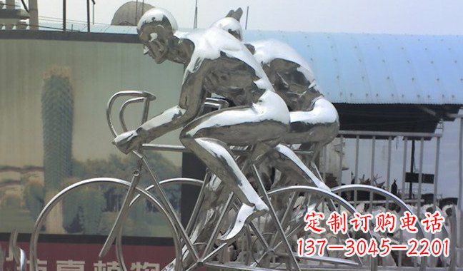 哈尔滨不锈钢骑行自行车雕塑