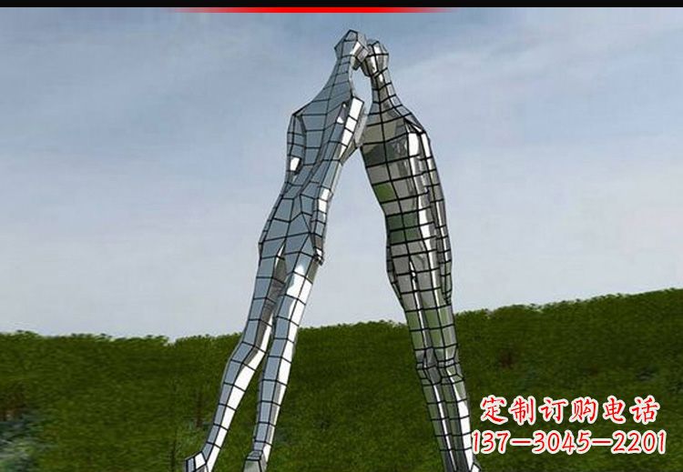 哈尔滨爱的无限,不锈钢情侣人物雕塑