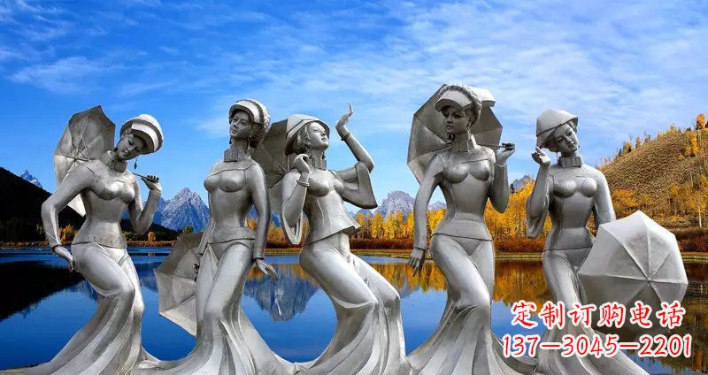哈尔滨现代少女雕塑