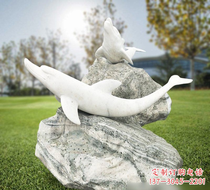 哈尔滨中领雕塑设计之海豚石雕