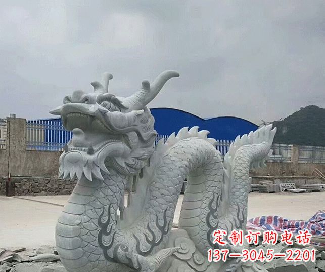 哈尔滨大理石生肖龙景观石雕