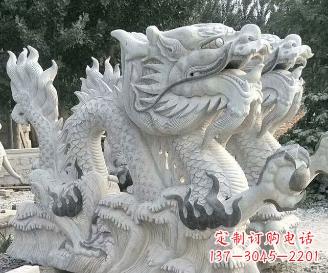 哈尔滨优雅古典大理石生肖龙雕塑