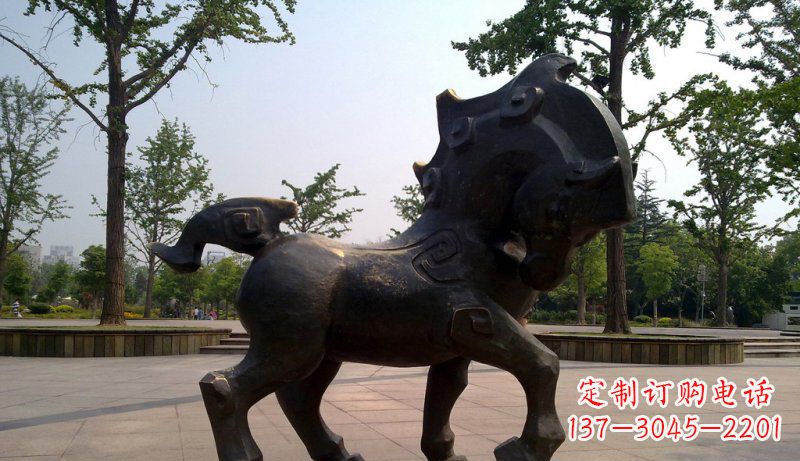 哈尔滨中领雕塑灵动小马铜雕