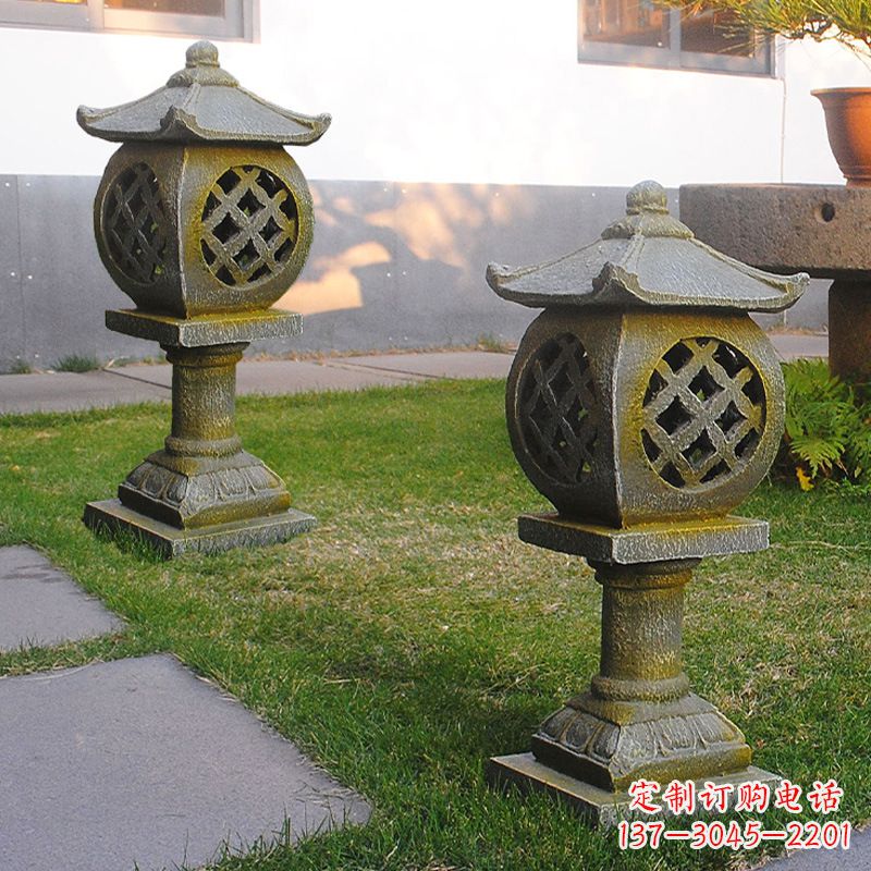 哈尔滨精美仿古石灯笼雕塑