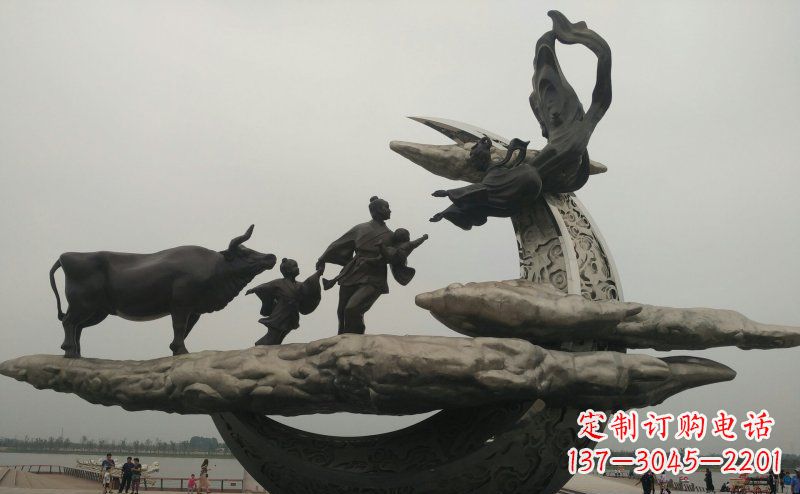 哈尔滨非凡爱恋不锈钢牛郎织女雕塑