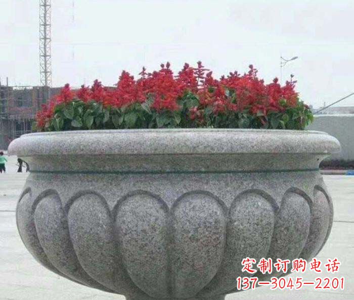 哈尔滨精美大理石花盆雕塑