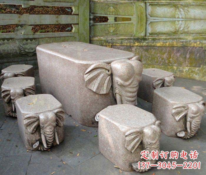 哈尔滨精美小象大理石雕塑