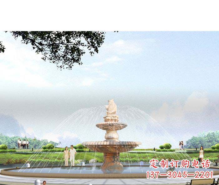 哈尔滨精美玉鲤鱼雕塑 精良景观装置