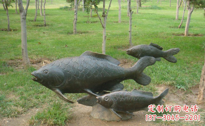 哈尔滨中领雕塑手工制作铜鲤鱼雕塑