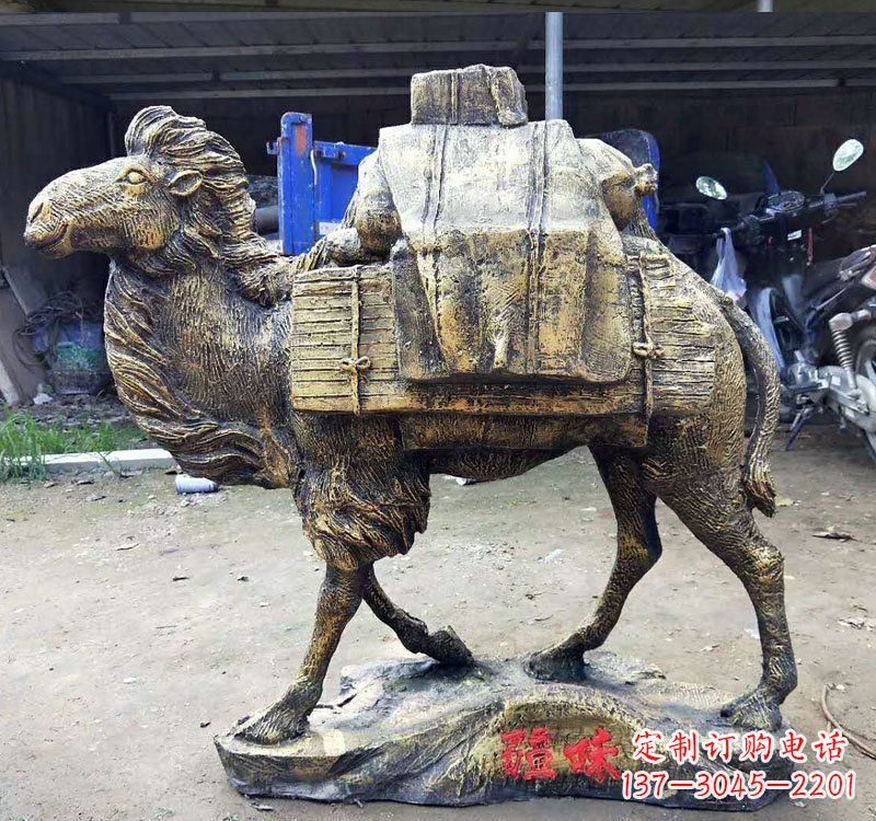 哈尔滨新颖华丽的骆驼铜雕定制