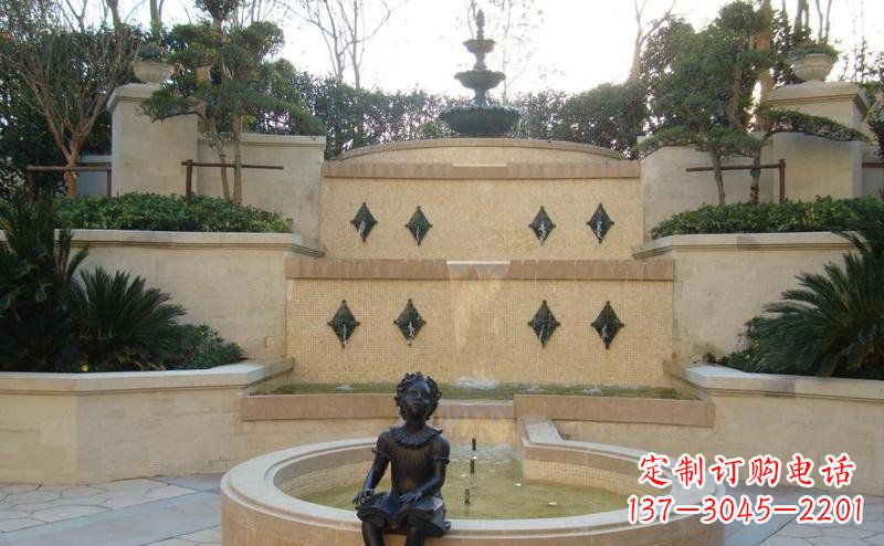 哈尔滨西方风尚小女孩铜雕