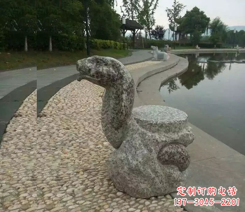 哈尔滨中领雕塑-十二生肖蛇石雕