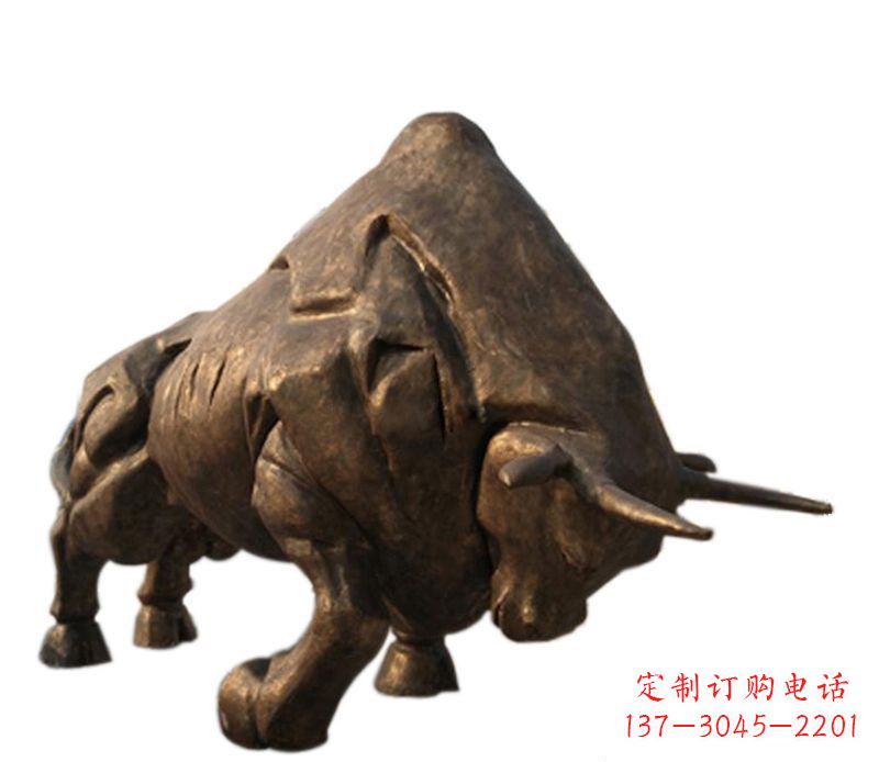 哈尔滨铜雕独特的历史图案——拓荒牛雕塑