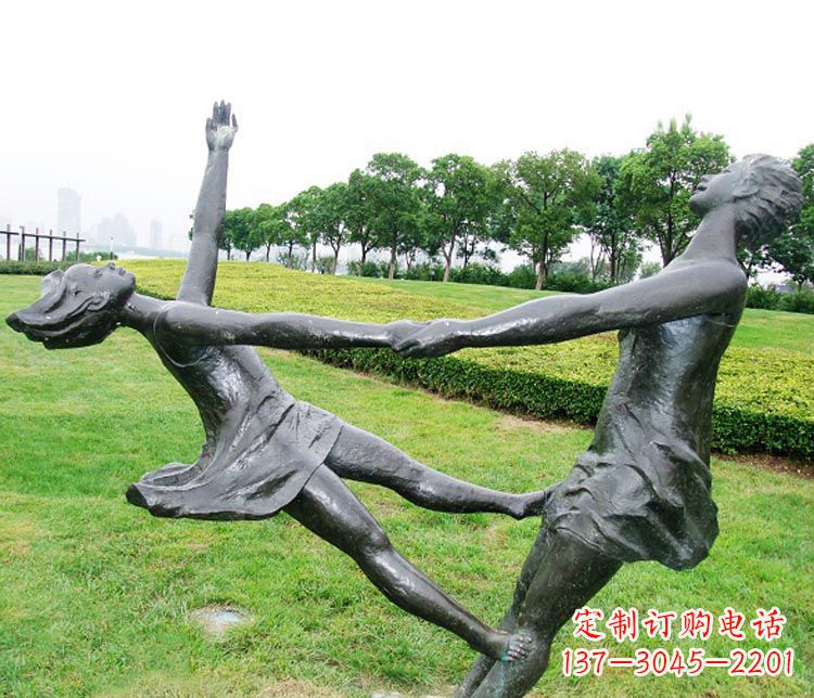 哈尔滨中领雕塑定制风姿绰约的女孩铜雕