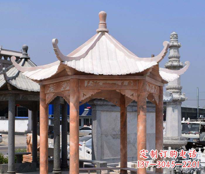 哈尔滨中领雕塑设计凉亭雕塑,清新简约添美感
