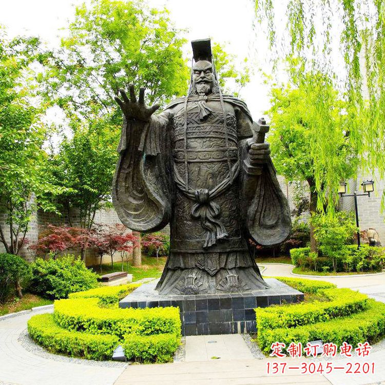 哈尔滨公园园林大型古代帝王秦始皇雕塑