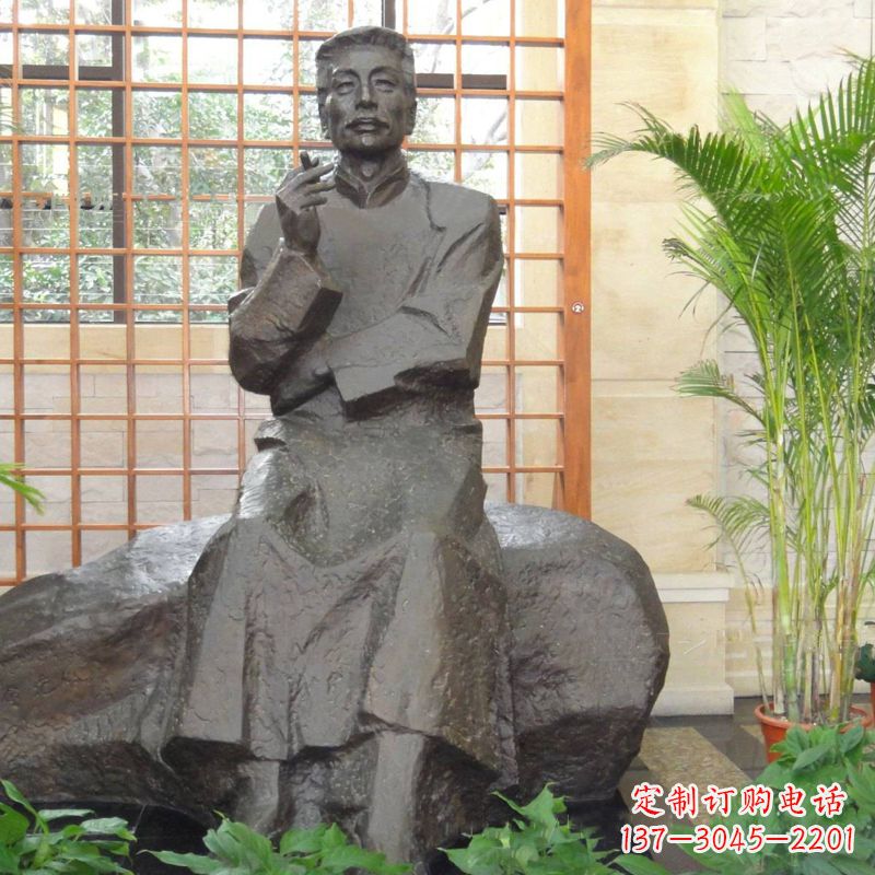 哈尔滨中领雕塑|传承历史文化的鲁迅铜雕像