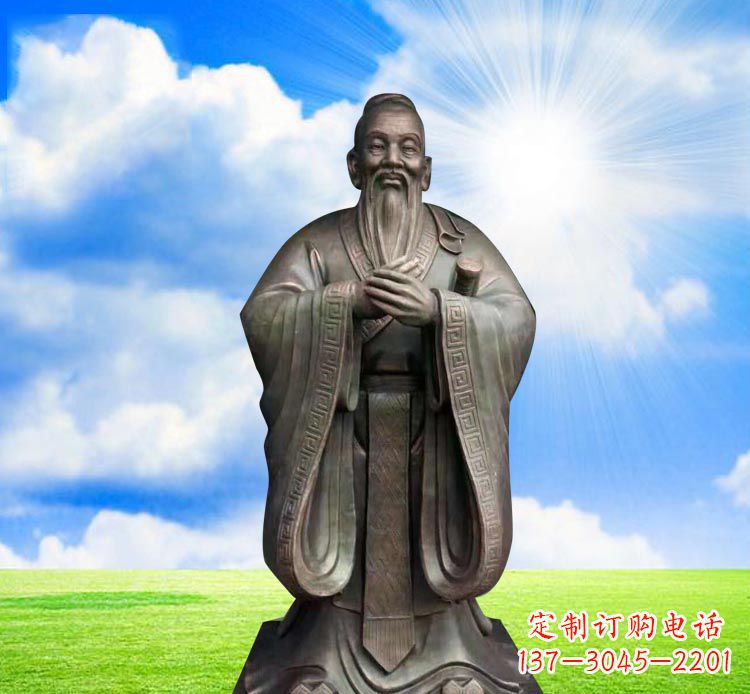 哈尔滨孔子铜雕,传承传统文化的艺术鉴赏