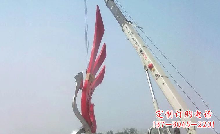 哈尔滨独特而精致的不锈钢抽象凤凰雕塑