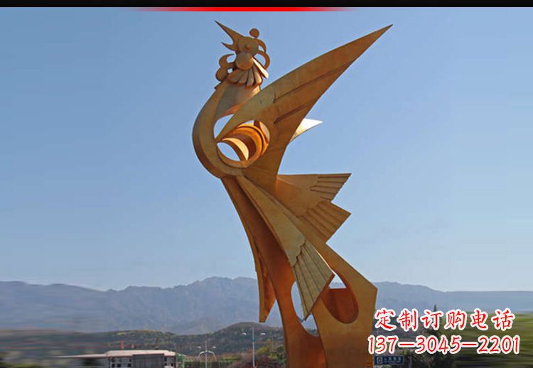 哈尔滨中领雕塑凤凰抽象雕塑11英寸