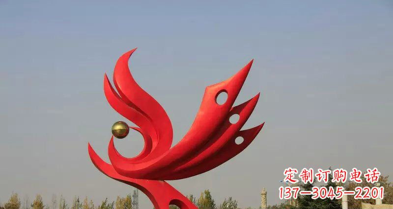 哈尔滨不锈钢手工凤凰雕塑