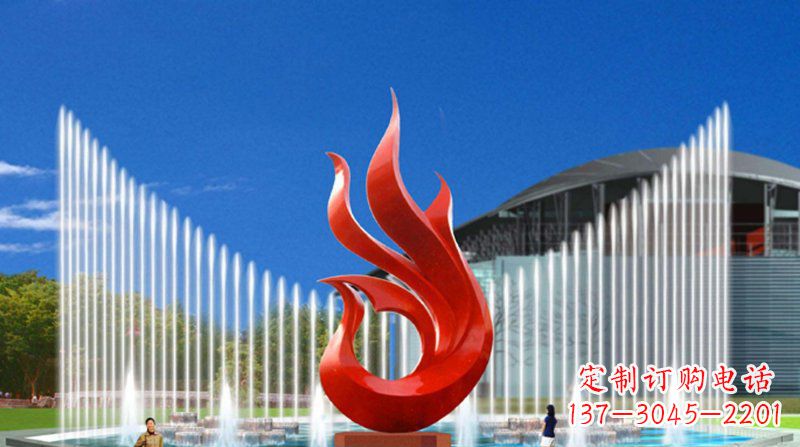 哈尔滨中领雕塑凤凰抽象雕塑，精致品质，提升空间魅力