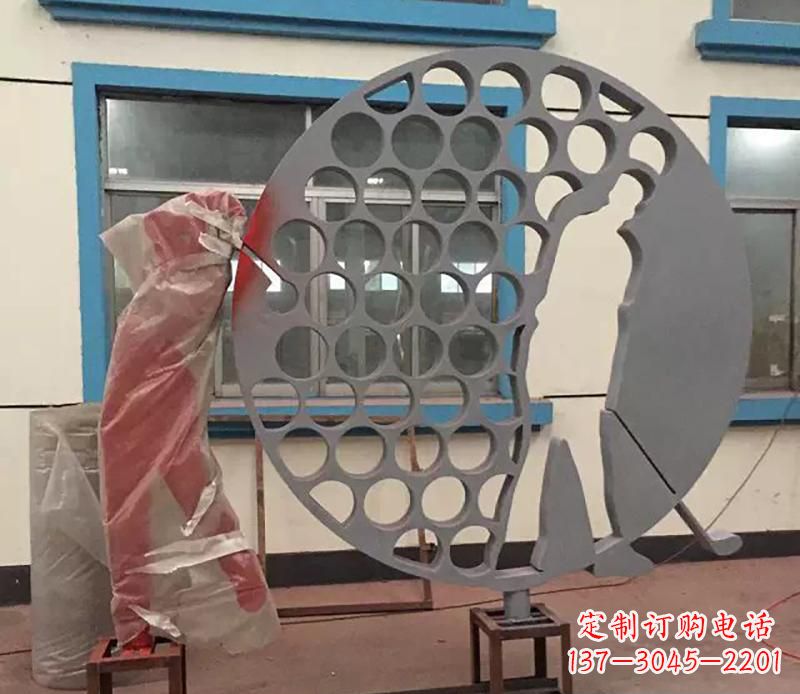 哈尔滨精致现代风格不锈钢高尔夫雕塑