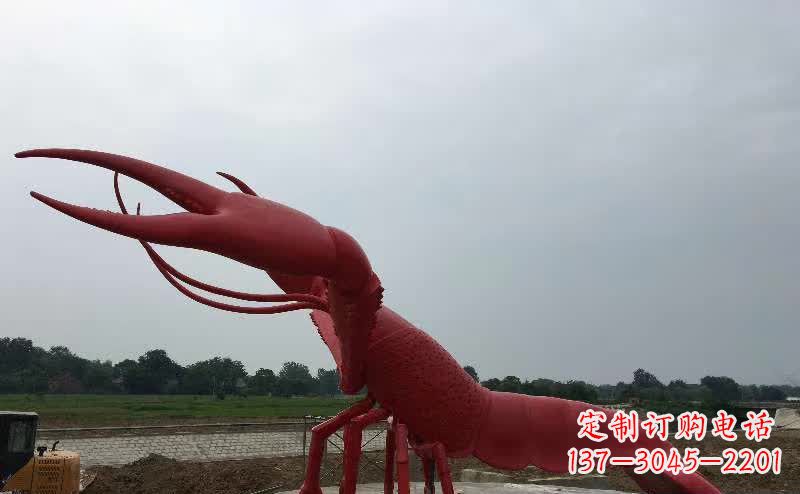 哈尔滨广场不锈钢仿真龙虾雕塑