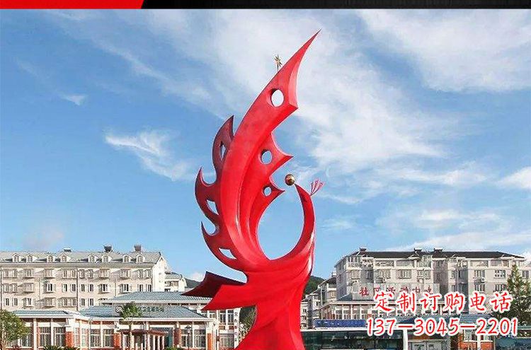 哈尔滨高雅大气的不锈钢凤凰雕塑