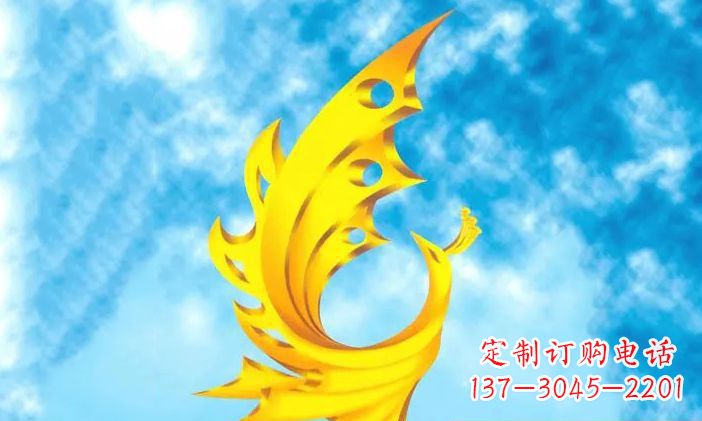 哈尔滨中领雕塑-不锈钢凤凰雕塑