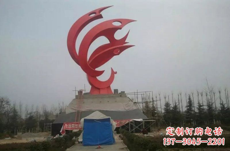 哈尔滨优雅精致的不锈钢凤凰雕塑