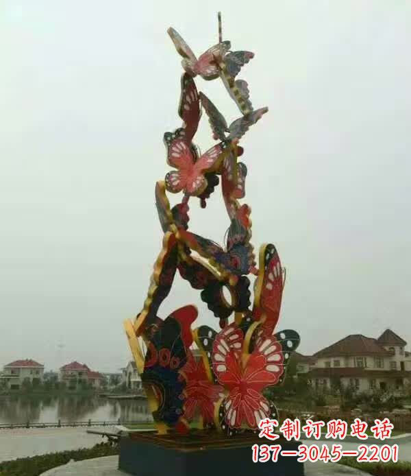 哈尔滨中领雕塑:精美不锈钢蝴蝶雕塑