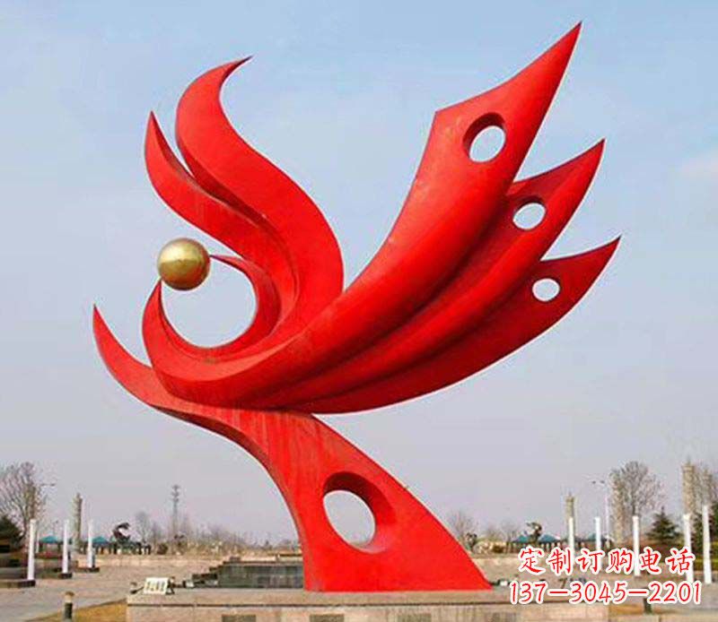 哈尔滨中领雕塑——高质量的凤凰不锈钢雕塑